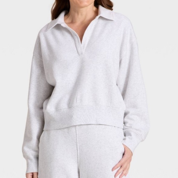 UNIVERSAL THREAD Fleece Pullover Sweater Women's Size Medium Heather Gray - Picture 1 of 6